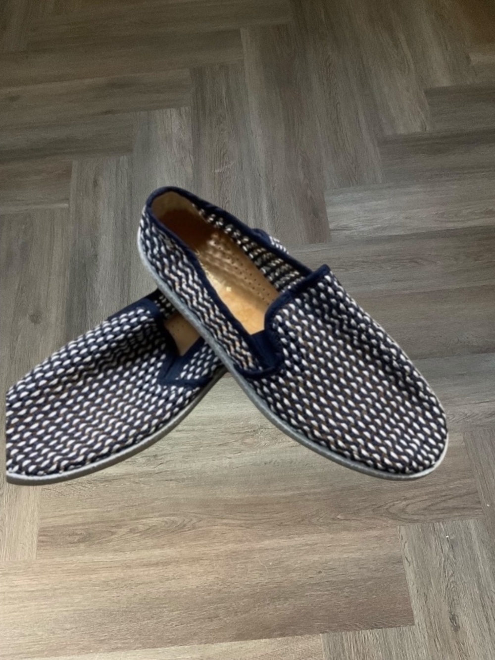 Rivieras Napoles Espadrilles Slip On Woven Mesh Shoes Mens EU 43 (US 10) Blue